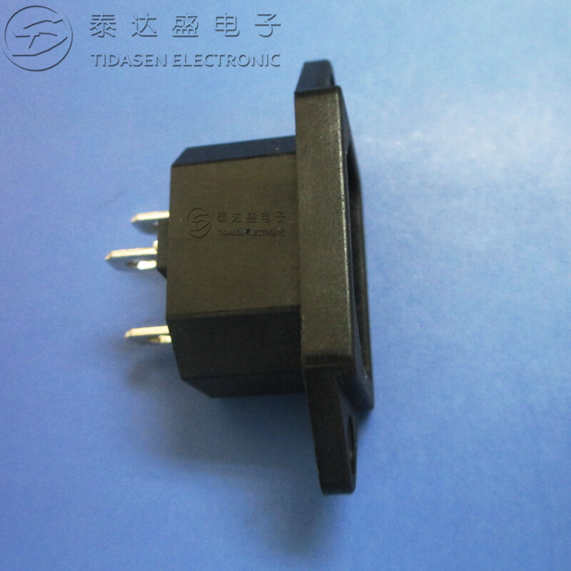 供应电水壶用品字三插电源母座全铜耐温料过认证品字插座DB-14-1