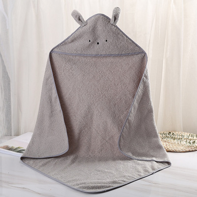 儿童纯棉浴巾新款柔软吸水卡通新生儿连帽浴袍定制秋冬季婴儿抱被|ms