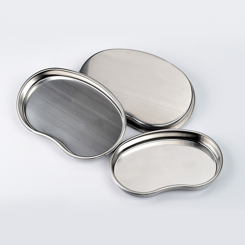 Stainless steel curved waist tray, sterilization tray, waist tray, surgical tray, anti-iodine volt large, medium, small metal