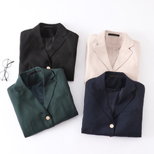 原创黑三本jk西装外套女西服上衣秋冬学院风日系黑色中长款制服