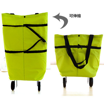 Venta directa de fábrica bolsa de compras plegable portátil tela Oxford carrito de la compra portátil de la compra de verduras carrito de la mano