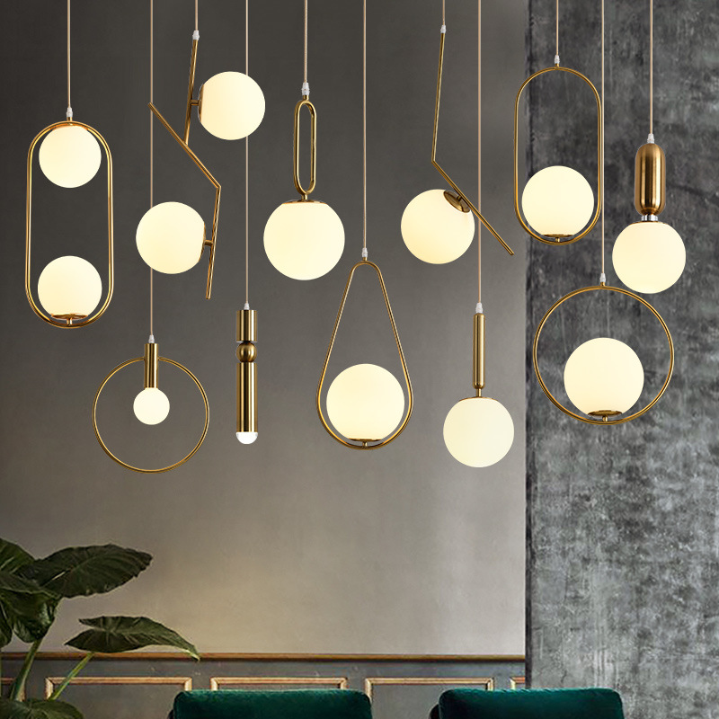 Nordic lámpara de noche simple moderno restaurante bar personalidad creativa luz oro lujo pasillo lámparas