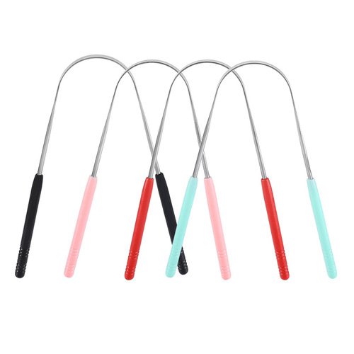 Stainless steel tongue coating brush, tongue scraper, tongue scraper, personal oral cleaning tool, U-shaped hanging device