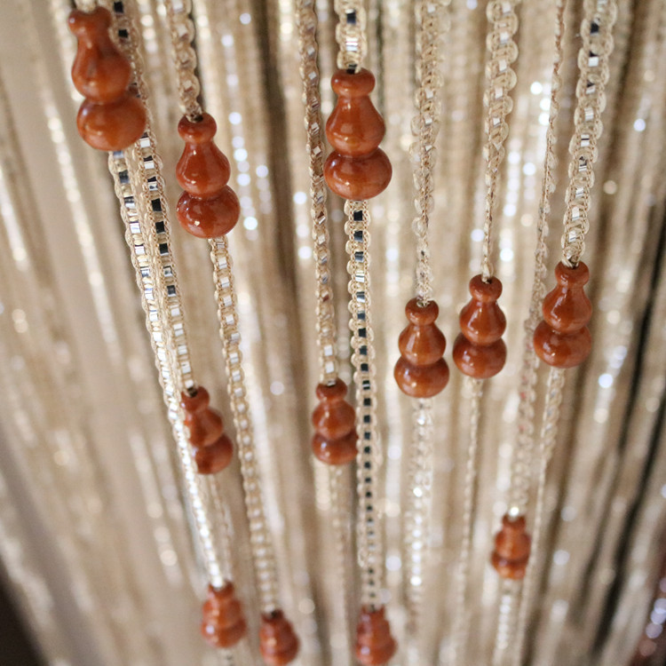 1*2 Gourd Feng Shui Door Curtain Wire Curtain Partition Hanging Curtain Bead Curtain Room Decoration Curtain Living Room Beauty Salon Curtain