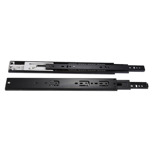 4515 Damping Buffer Sliding Track Silent Track Three Sections Cold Rolled Steel Furniture Drawer Steel Ball Three-fold Thickened Guide Rail 