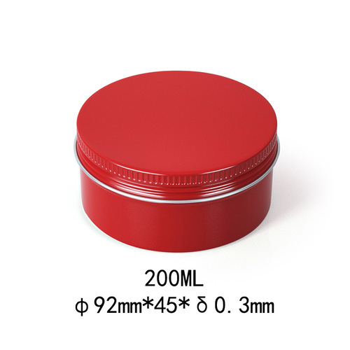 5-250ml red sealed aluminum box, 10g aluminum can, tea candy round aluminum box, hair wax small aluminum box