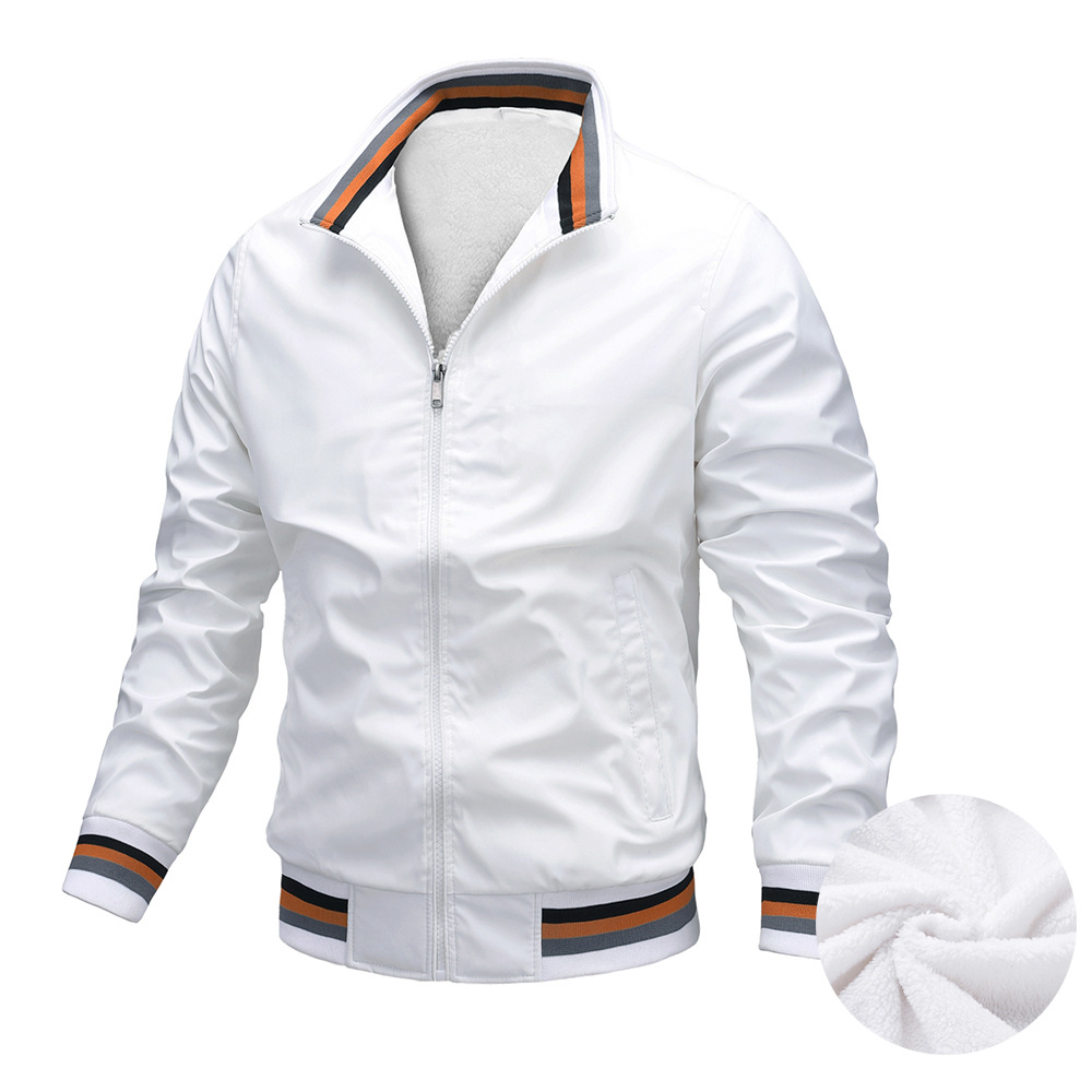 thumbnail image 1 of Nueva chaqueta informal para hombre, venta directa de fábrica, chaqueta deportiva de color sólido para primavera y otoño para hombre, 1 of 5