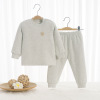 Demi-season set for early age, velvet cotton quilted jacket, keep warm children's underwear, pijama