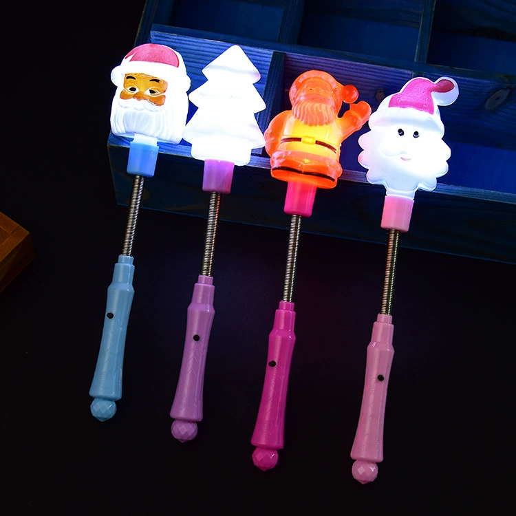 Рождество лучшие продажи Санта-Клаус светящаяся палочка Push Sweep код небольшой подарок концерт развеселить светящаяся палочка оптовая продажа фабрики