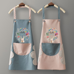 Wash Cloth Apron Waterproof Oilproof Thickened Fitted Strap Advertised Logo Printed Rabbit and Deer Workwear