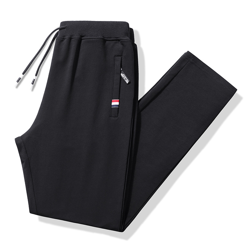 Pantalones deportivos de invierno de algodón para hombres más tamaño pantalones casuales gruesos forrados de lana pantalones casuales sueltos de bolsillo con cremallera atados al tobillo pantalones de hombre