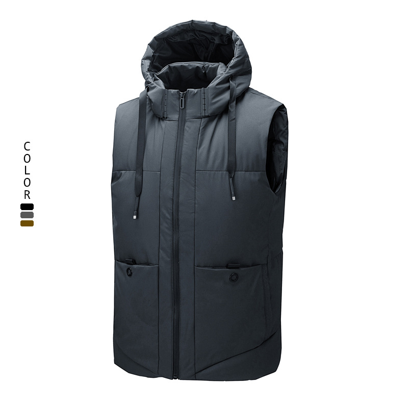 Chaleco de invierno transfronterizo de Amazon para hombre abrigo de algodón acolchado abrigo cálido más el chaleco de los hombres Chaleco de algodón acolchado engrosado