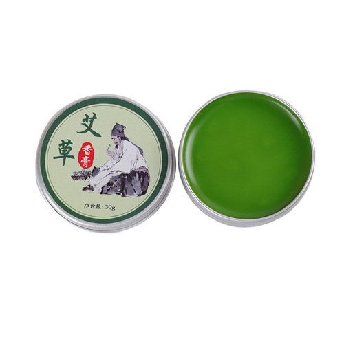 Bulk mugwort essential oil balm mugwort essential oil summer mugwort leaf mosquito repellent cooling balm Qiai drive solid balm for sale gift