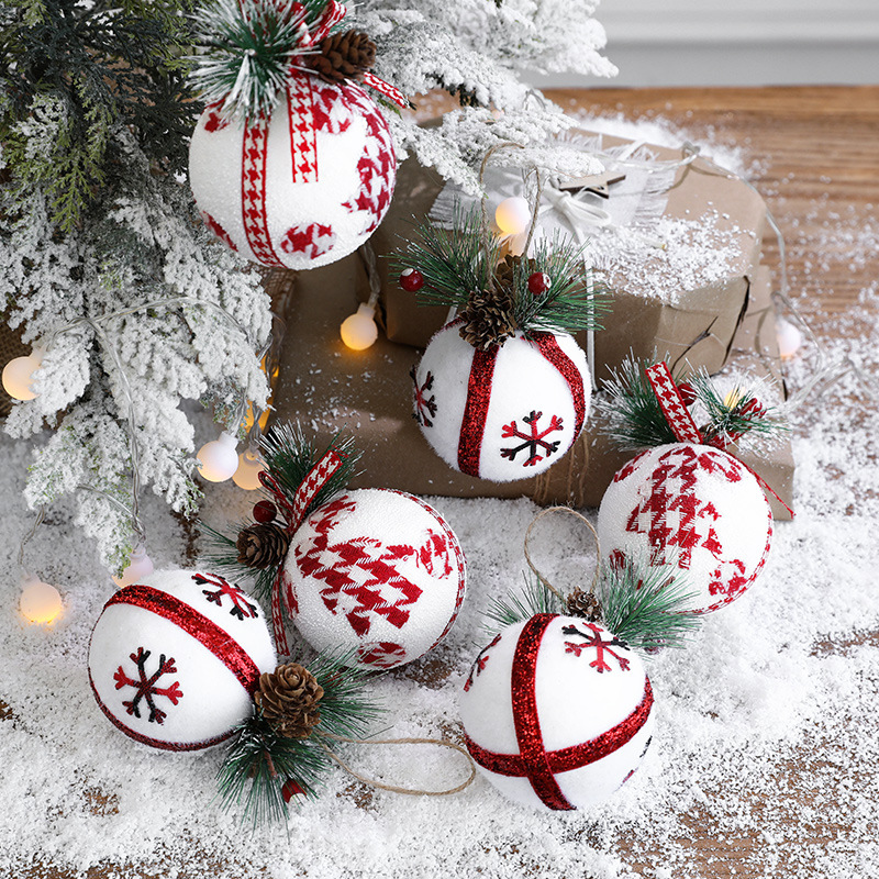 Hong Kong Heng BOLA DE Navidad decoración colgante bola de espuma de gama alta bola 3 Pack decoración del árbol de Navidad colgante decoraciones de Navidad