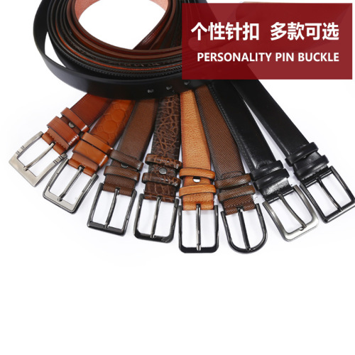 Belt men's alloy pin buckle PU belt jeans belt casual versatile pin buckle belt night market supply