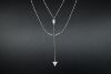 Necklace, chain, brand pendant, simple and elegant design, silver 925 sample