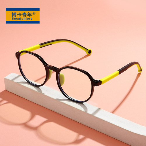Children's anti-blue light glasses children's silicone nose pads anti-blue light flat glasses TR90 mobile phone goggles YKF8305