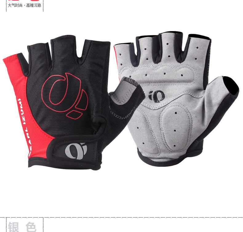 Venta al por mayor guantes de bicicleta guantes de ciclismo bicicleta de una sola palabra metros guantes medio dedo guantes de bicicleta de montaña dedo corto