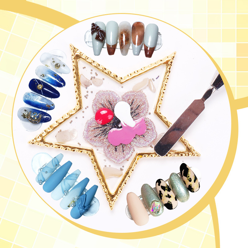 Nueva paleta de manicuras cristal ágata resina de pintura de uñas herramientas de tablero de visualización