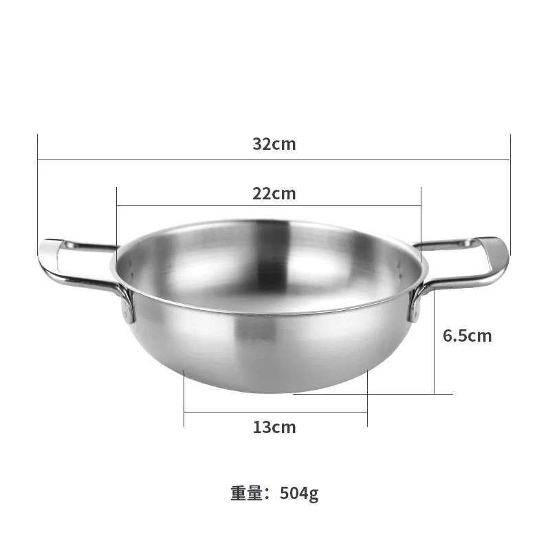 Корейская быстрая лапша pot двойное ухо отряды жаркое кастрюля корейская золотая рамэн кастрюля морепродукты толстый нержавеющей стали суп-пот