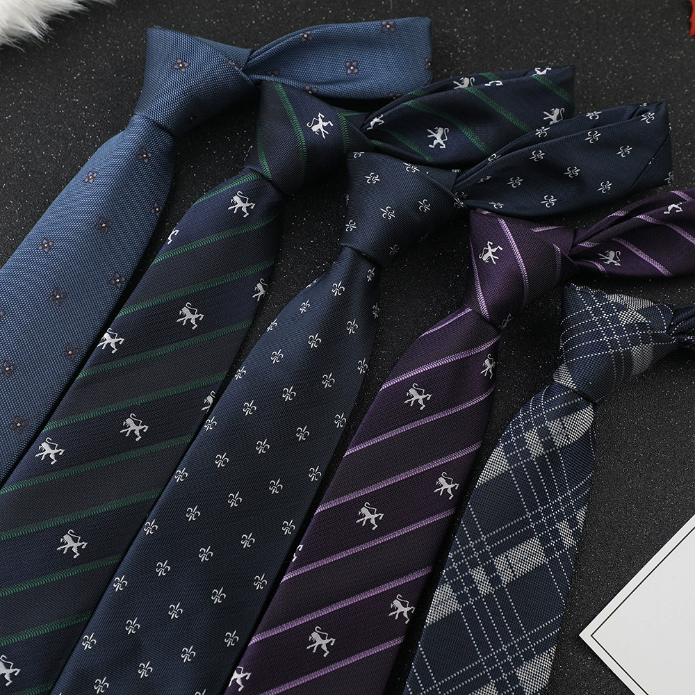 Мужской повседневный деловой жаккардовый галстук 7 см корейский модный полосатый узор оптовая продажа с фабрики прямые поставки