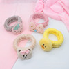 Cartoon fruit strawberry, headband with bow, cute yellow duck for face washing, internet celebrity, with little bears