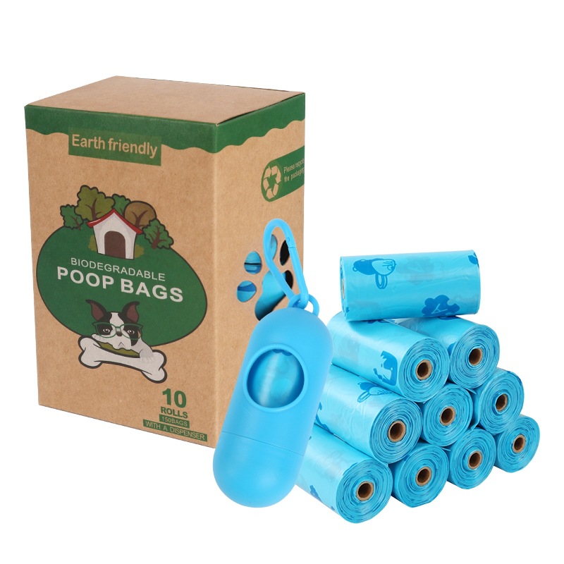 Sky Blue Pet Garbage Bag Degradable Dog Poop Bag Baby Diaper Garbage Bag Pet Poop Bag Printed Logo
