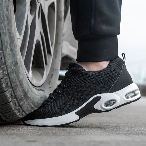 Cross-border labor protective shoes with breathable, anti-punching, anti-piercing steel toe, wear-resistant, woven soft bottom, lightweight and safe protective work shoes.