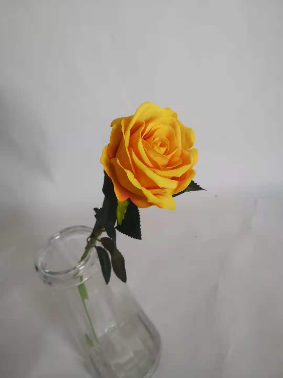 Simulación solo lovesickness Rosa alta simulación flor falsa Flor de seda flor artificial flocado flor simulación planta