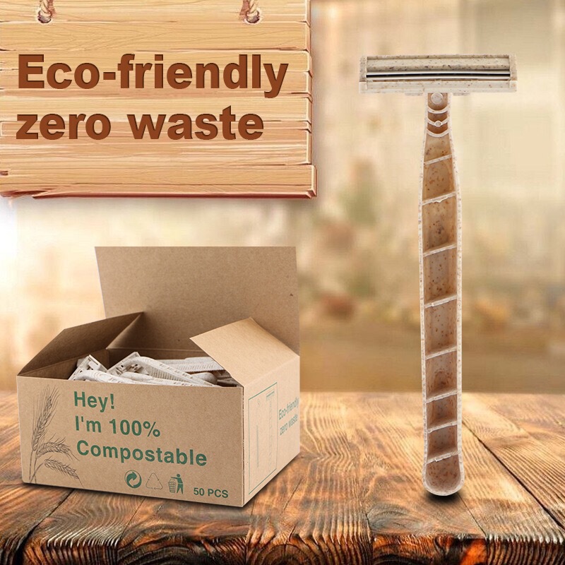 Wheat Straw Environmentally Friendly Degradable Disposable Razor Second Floor Blade Star Hotel Homestay Hotel Wash