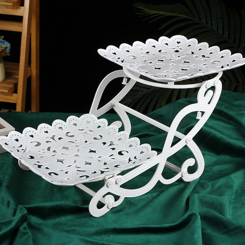 Creative Home Fruit Bowl European High-end Light Luxury Fruit Bowl Living Room Coffee Table Cake and Pastry Plate Party Dessert Table