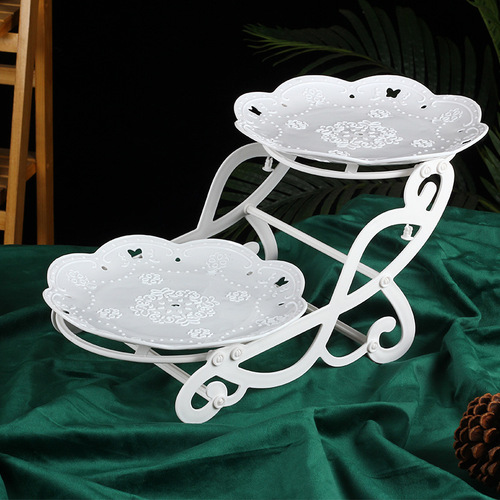 Creative Home Fruit Bowl European High-end Light Luxury Fruit Bowl Living Room Coffee Table Cake and Pastry Plate Party Dessert Table