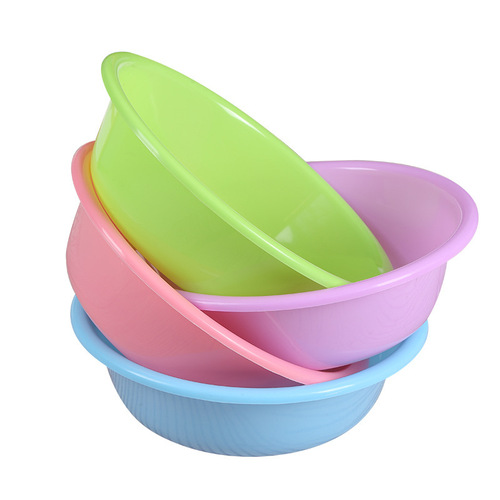 Plastic Basin Household Basin for Washing Vegetables and Face Washing Basin Thick Laundry Basin Fruit Basin Printed Advertisement Basin Wholesale