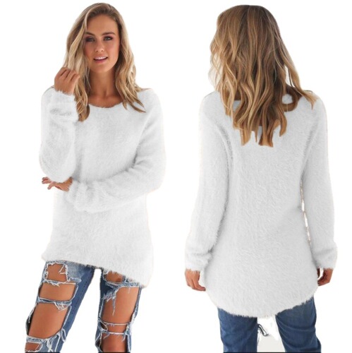eBay Fall/Winter Bestselling WISH Fashion Solid Color Long-Sleeve Women's Sweater Top