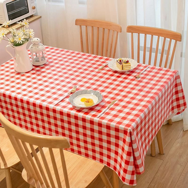 Estilo nórdico PVC mantel impresión rejilla subred red puesto mantel 1,8 impermeable a prueba de aceite mantel para hotel dormitorio