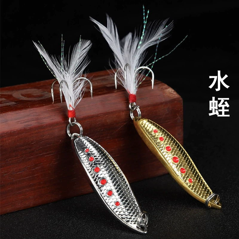 鹰田 Leech, viper, pineapple sequins, lure, bass tip-up bait, fake bait, zinc alloy fishing gear