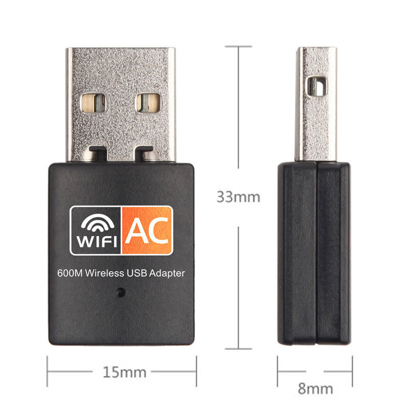 AC 600M Dual Band Mini 5G Wireless Network Card Computer External USB WIFI Receiving Adapter RTL8811CU