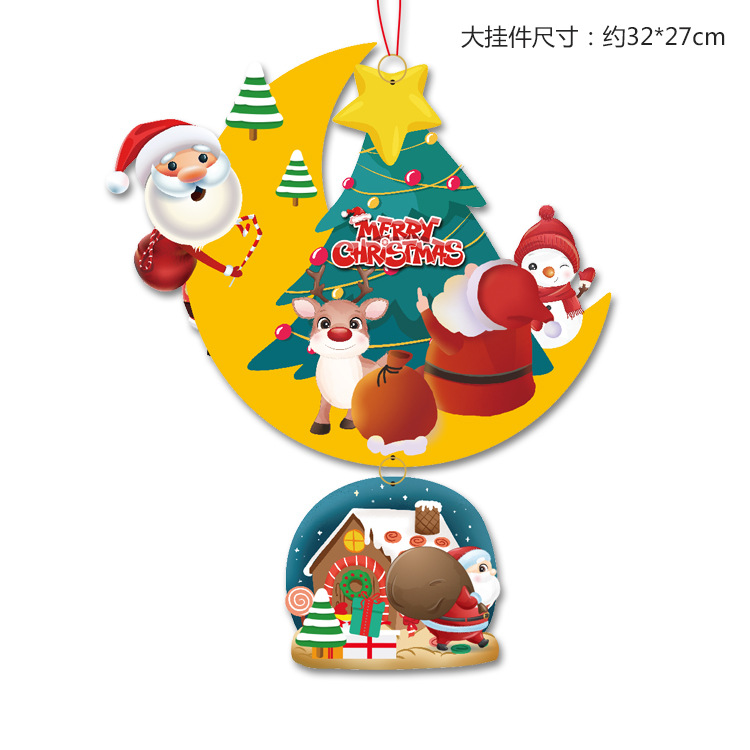 Navidad creativa Garland adornos de Navidad pegatinas decorativas listado centro comercial tienda decoración del hogar suministros de Navidad lote