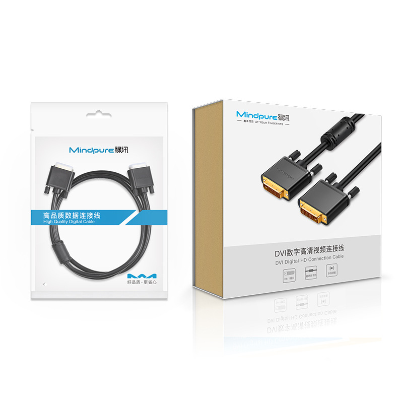 Dvi dorado de Luxun al cable del DVI del ordenador HD del cable digital del DVI público al cable del DVI público