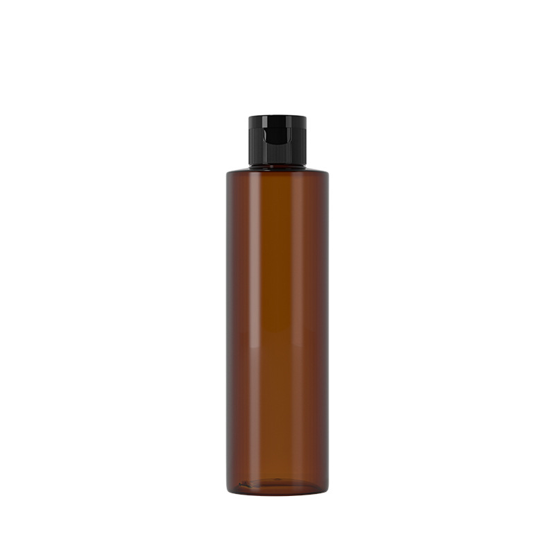 Langwei 250ml hombro plano puro Rocío sub-embalaje mariposa cubierta botella PET plástico tóner sub-embalaje Flip botella vacía