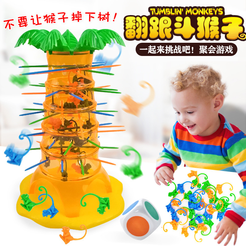 Cross-border Desktop Game Tumble Monkey Tree Climbing Toy Down Interactive Educational Toy Baby Multiplayer Battle
