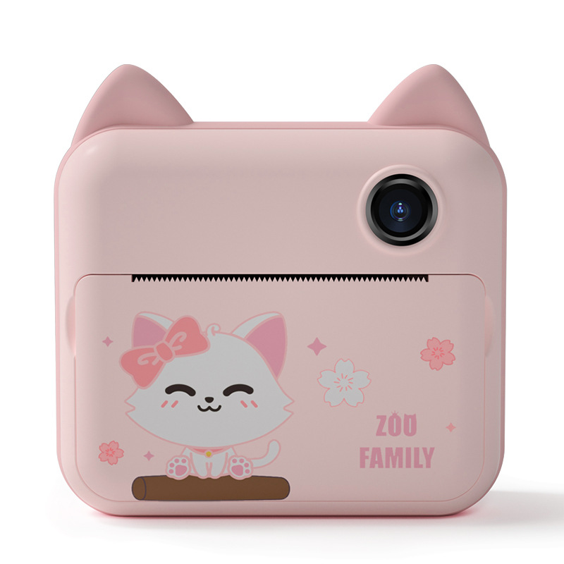 Nueva cámara para niños HD 1200W delantera y trasera cámara imprimible de dibujos animados cámara divertida Polaroid spot