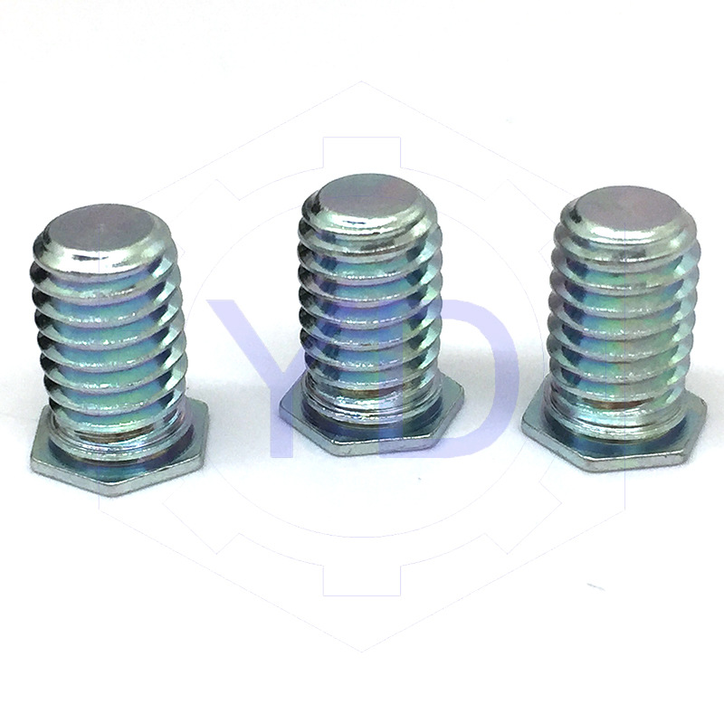 六角压铆螺丝NFH-M3平头压铆螺栓NFHS-M3-6/8/10/12/15压板螺钉