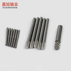 宁波奉化微型精密细轴 单边微型滚花轴直纹菠萝纹网纹小滚花销轴
