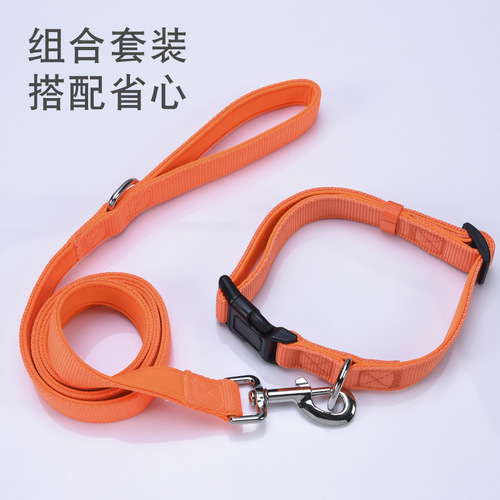 Meianju pet nylon leash, neoprene material, comfortable and non-stretching dog leash, pet supplies source factory