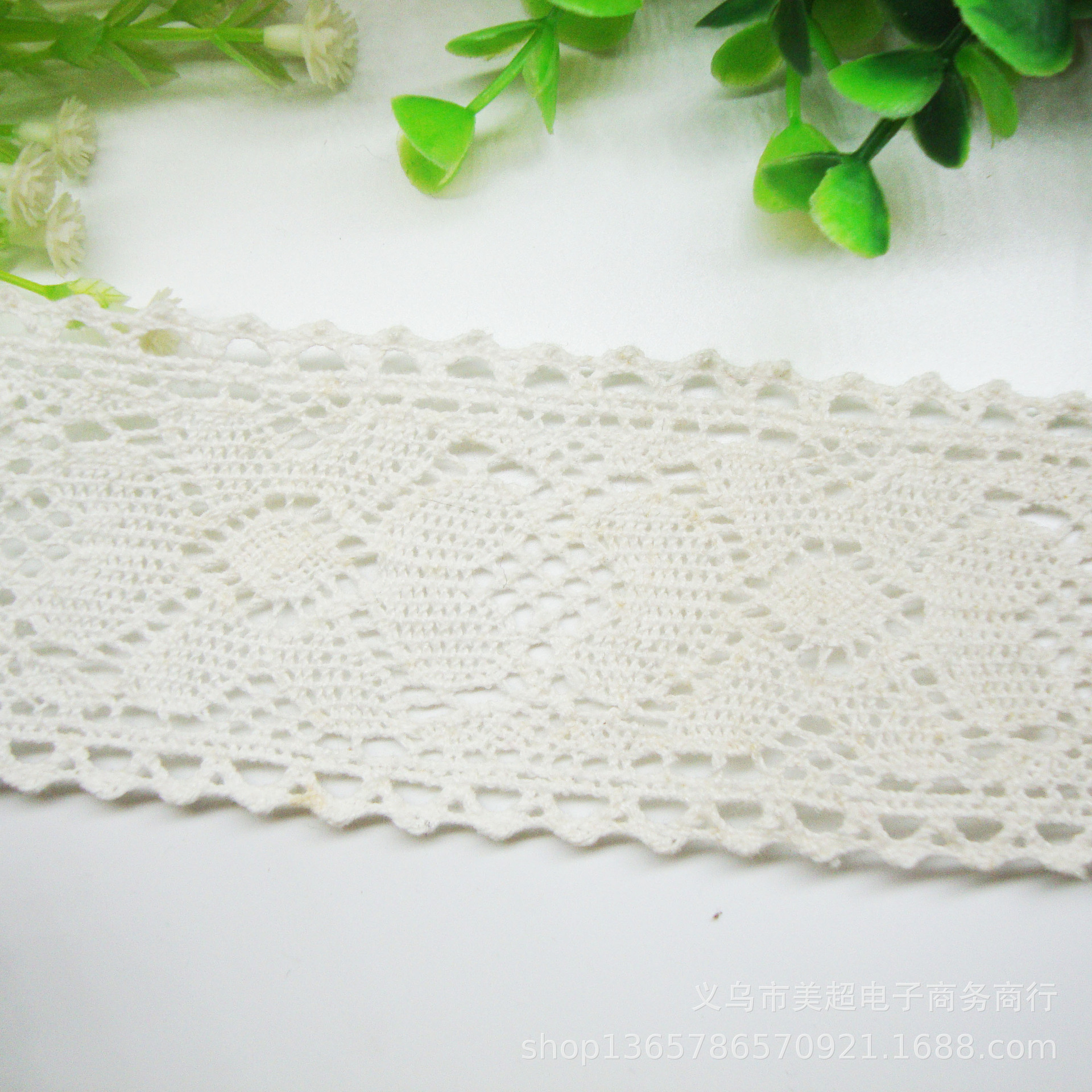 4.5cm棉线刺绣针织花边 蕾丝边童装手工领口蝴蝶节裙摆家纺辅料
