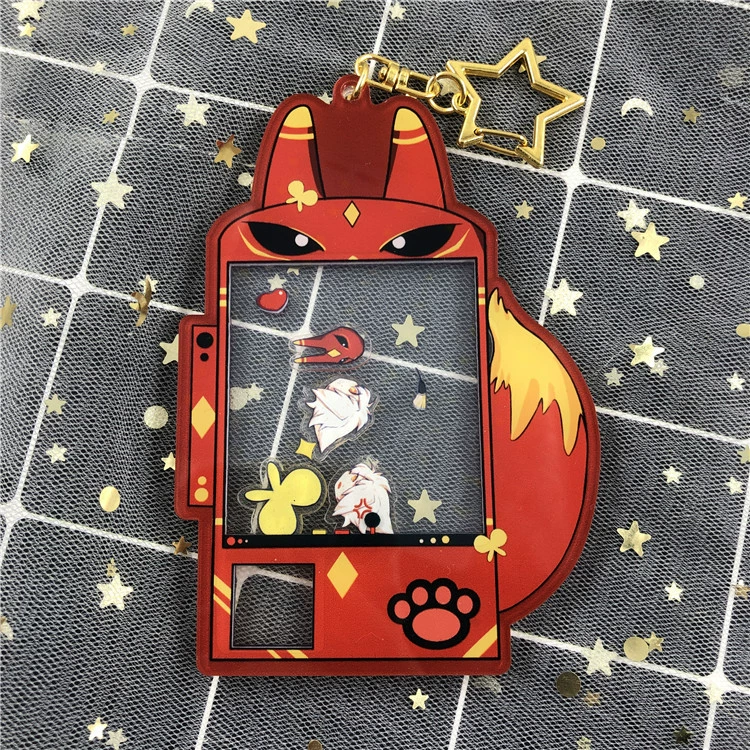 Качающаяся мультяшная анимация периферийная Встроенная акриловая яйцевая машина Подвижная кукла прозрачный акриловый брелок