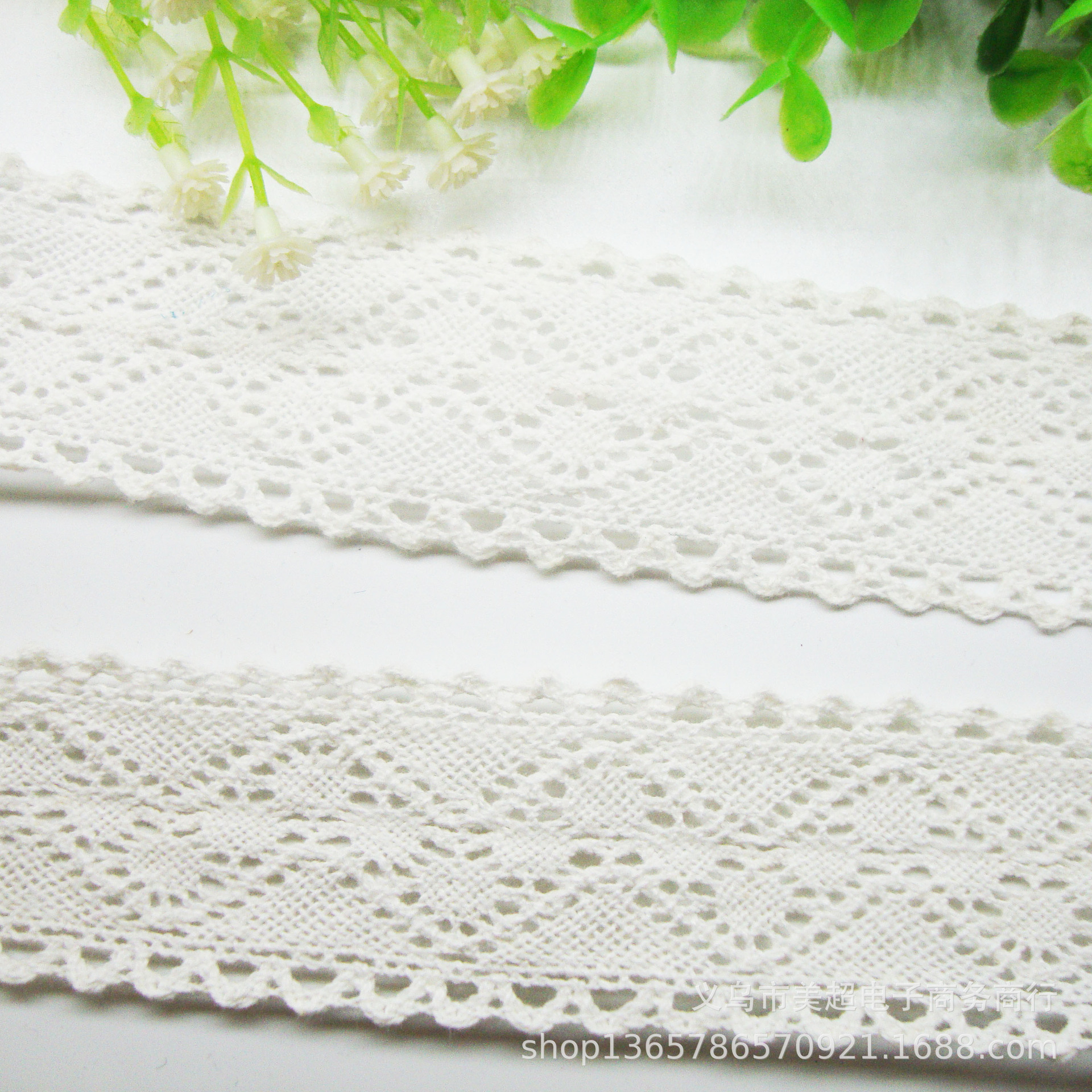 厂家直发4.3cm双边棉线花边 机织手工蝴蝶结家纺童装服饰辅料