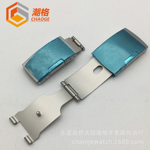 Unilateral Buckle Folding Buckle Double Snap Buckle Men's and Women's Buckle Stainless Steel Buckle Steel Buckle Watch Accessories