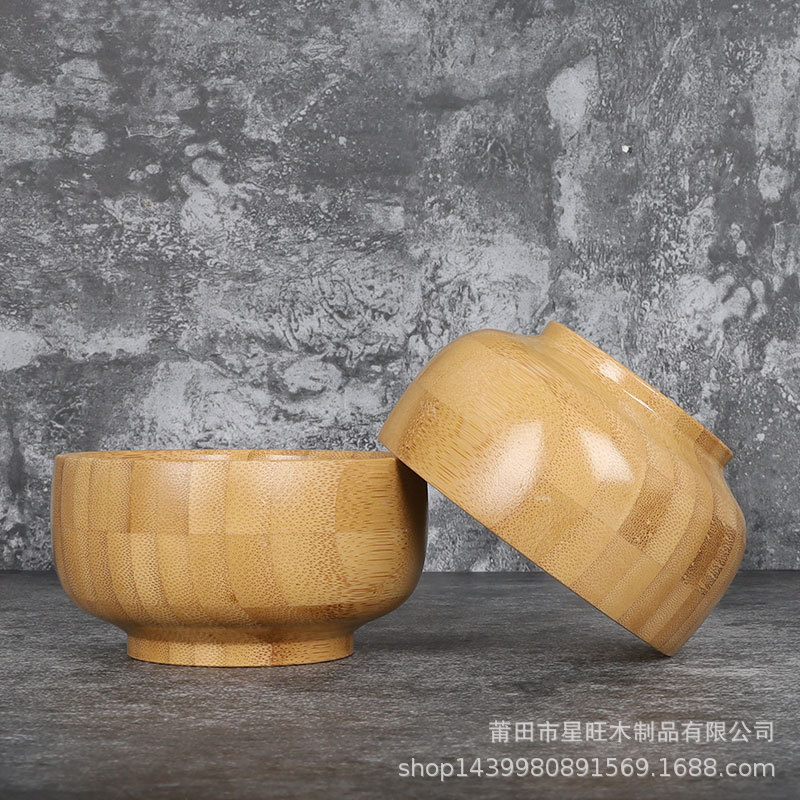 Los fabricantes dirigen para el cuenco de bambú de los niños creativos tazón de madera de protección del medio ambiente anti-derrame niños aprenden a comer tazón al por mayor gran descuento